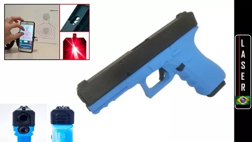 Blue Gun - G17 Pro Laser C/ Carregadores E Disparo De Laser