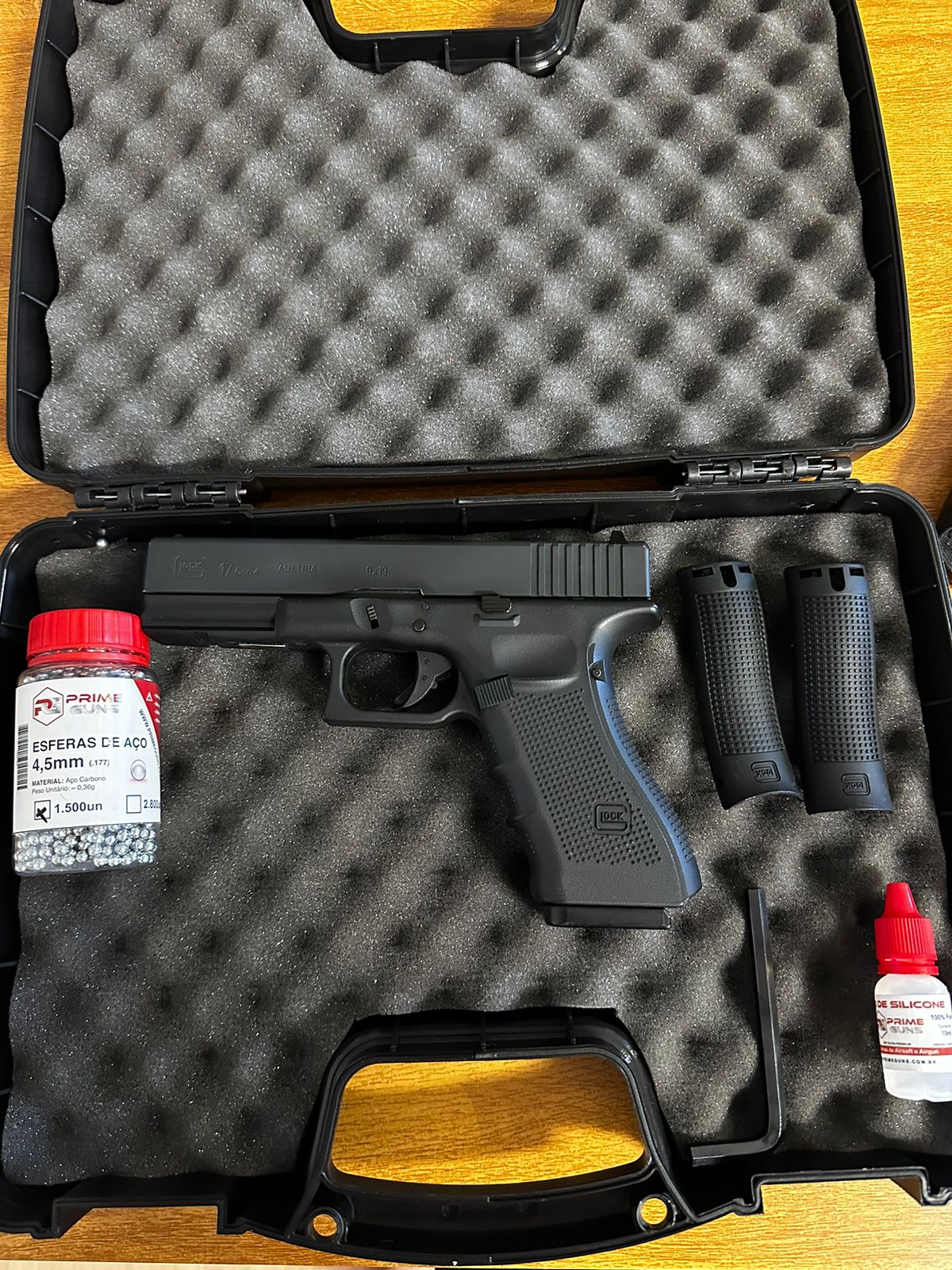 Pistola Airgun Glock G17 Gen4 Co2 4,5mm Blowback Metal